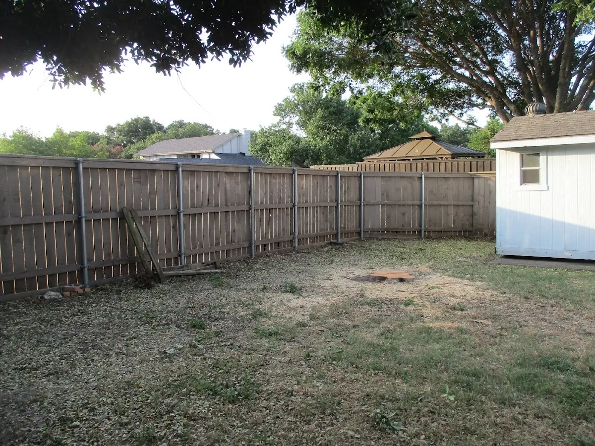 Cleared yard after professional tree removal in Stidham